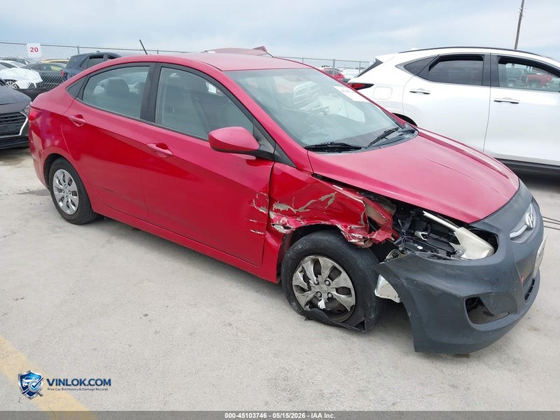 2016 HYUNDAI ACCENT SE – Lot 45103746 auction photo