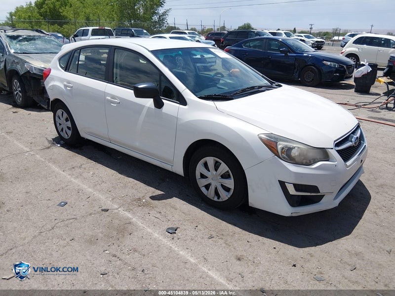 2016 SUBARU IMPREZA 2.0I – Lot 45104839 auction photo