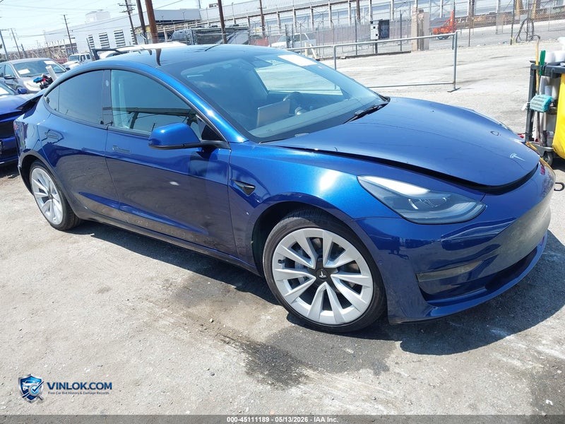 2022 TESLA MODEL 3 REAR-WHEEL DRIVE – Lot 45111189 auction photo
