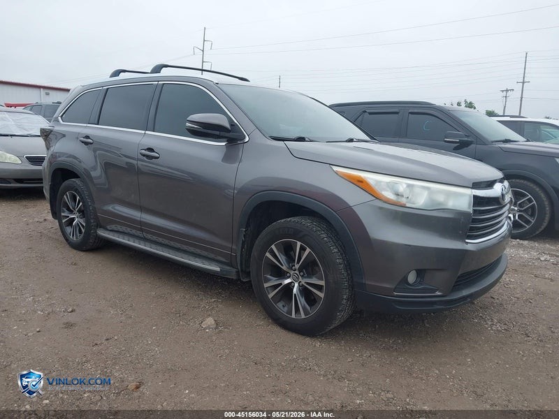 2016 TOYOTA HIGHLANDER XLE V6 – Lot 45156034 auction photo