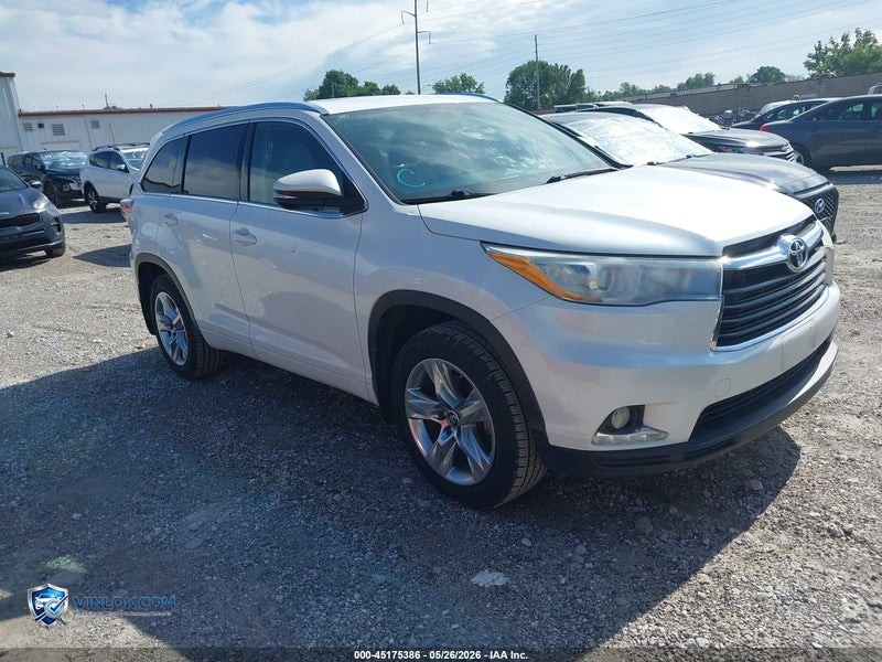 2016 TOYOTA HIGHLANDER LIMITED V6 – Lot 45175386 auction photo