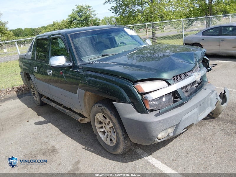 2002 CHEVROLET AVALANCHE 1500   – Lot 45181819 auction photo