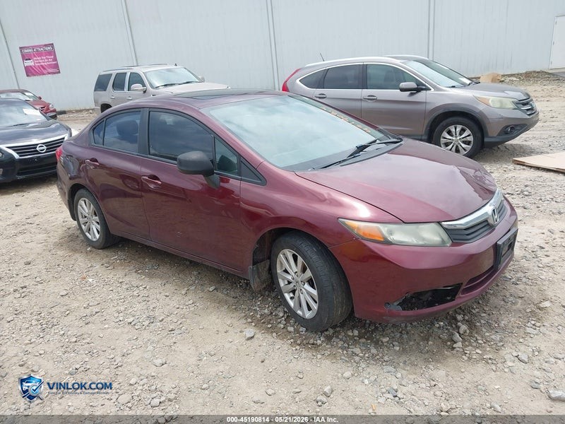 2012 HONDA CIVIC EX – Lot 45190814 auction photo