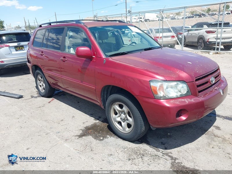 2007 TOYOTA HIGHLANDER   – Lot 45195843 auction photo