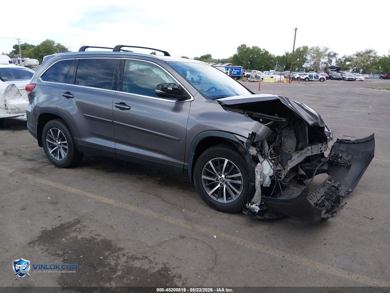 2019 TOYOTA HIGHLANDER XLE – Lot 45200819 auction photo