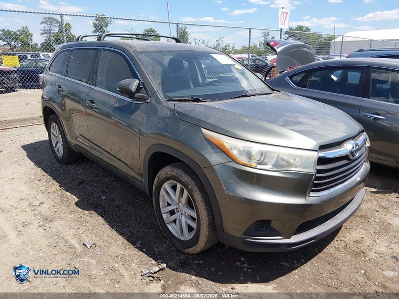 2015 TOYOTA HIGHLANDER LE – Lot 45214554 auction photo