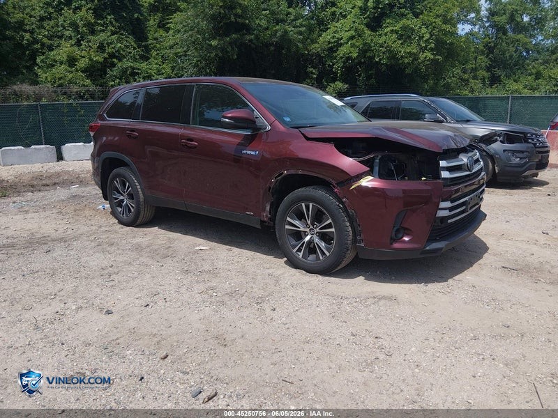 2019 TOYOTA HIGHLANDER HYBRID LE – Lot 45250756 auction photo