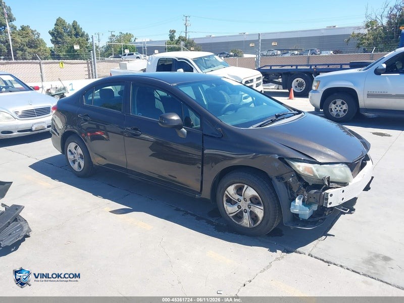 2013 HONDA CIVIC LX – Lot 45361724 auction photo