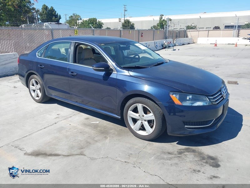 2012 VOLKSWAGEN PASSAT 2.5L SE – Lot 45383598 auction photo